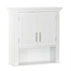 Somerset 22.88 in. W x 24.38 in. H x 7.88 in. D 2-Door Bathroom Laundry Wall Mount Storage Medicine Cabinet in White