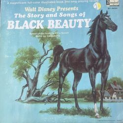 Walt Disney Presents The Story and Songs of Black Beauty Vinyl LP Record & Book (1966 Disneyland Records ST-3938)