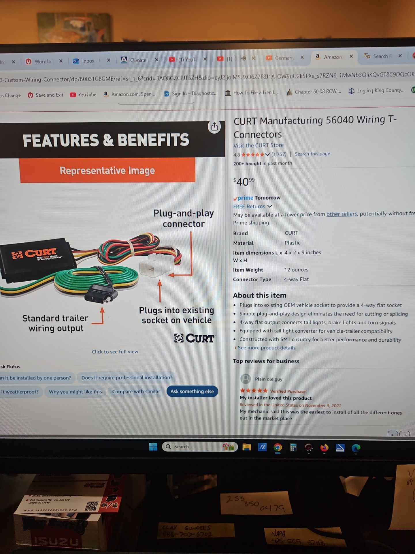 09 -24 Subaru trailer harness