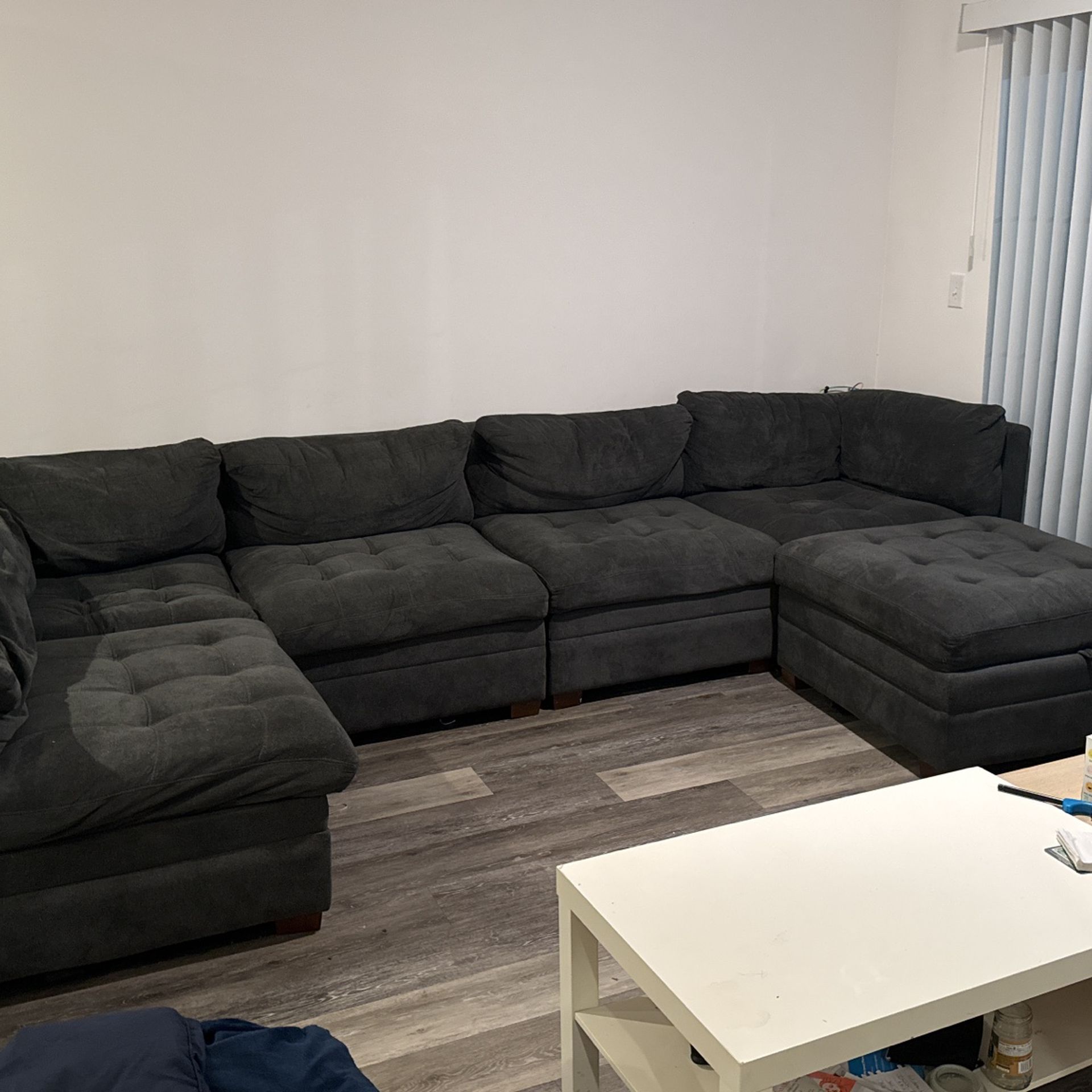 Black Couch With Ottoman(Sections Are Interchangeable)