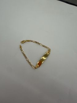 10KT Real Gold ID Bracelet for Kids