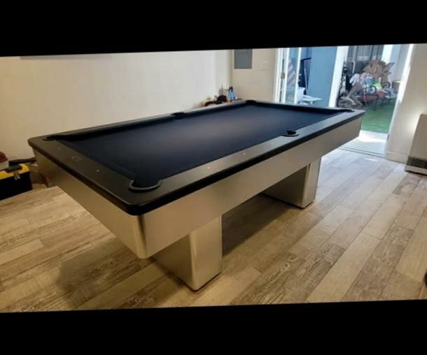 Olhausen Monarch Brushed Aluminum 7 Foot Pool Table