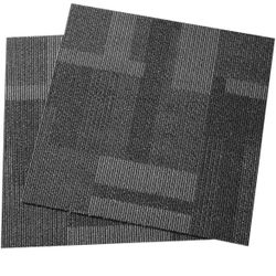 Carpet Tiles Reusable Gray 24 in. x 24 in. Peel and Stick Carpet Tiles Squares (96 sq. ft.)Soft Padded Carpet