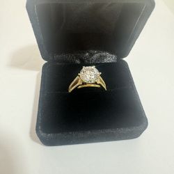 GIA Certified 18K Gold Diamond Engagement Ring