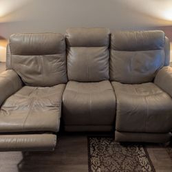 Power Reclining Sofa w/ Power Headrests and Lumbar