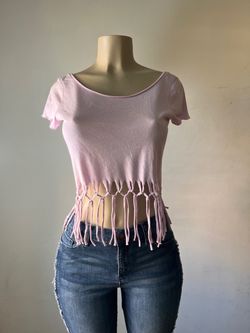 Pastel Purple Knotted Hem Top
