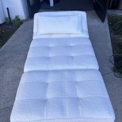 72inch Cloud Puff Convertible Sofa Bed White,4-in-1 Folding Sofa