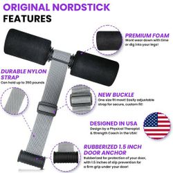Nordic Hamstring Curl Strap - Adjustable Leg Curl Machine with Padded Ankle Bar - Nordic Curl Foot Holder Holds 350+ Pounds - Perfect Partner for Nord
