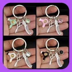 New Stylist Hairdresser Beauty With Jewel 💎 Keychain Absolutely Adorable 