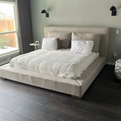 King Size Bed Frame Comes With To Big Pillows 