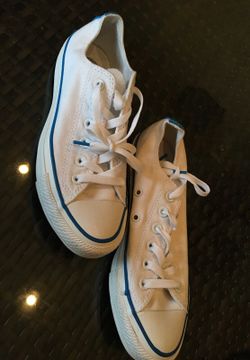 Blue & White Converse size 7