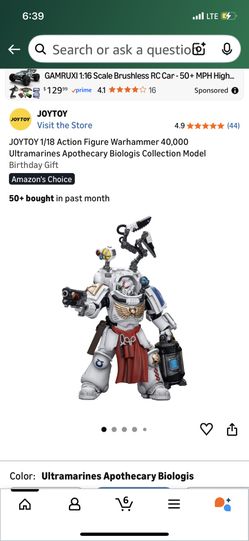 OYTOY 1/18 Action Figure Warhammer 40,000 Ultramarines Apothecary Biologis Collection Model Birthday Gift
