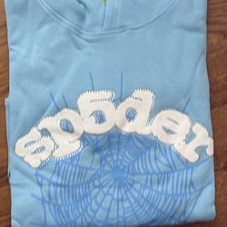 Spyder Hoddie Blue Sky Blue Web   Small Size   Price Is Negotiable 