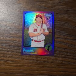 2022 Topps #98 Tj Friedl RC Purple Refractor Cincinnati Reds 