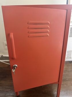Metal orange cabinet
