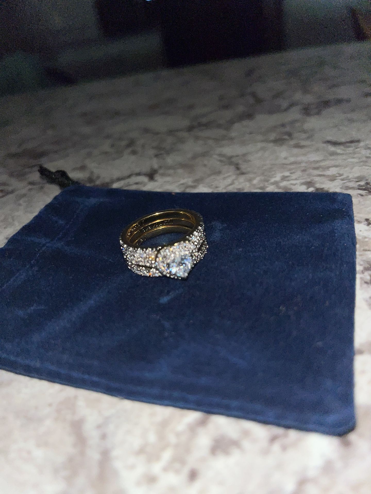 3 Piece 14k gold Plated Engagement Set (Engraved)