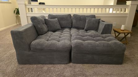 Sofa - Gray Corduroy