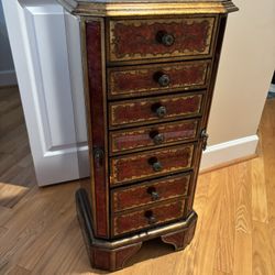 Red Murano Glass Jewelry Armoire - Reduced To $150