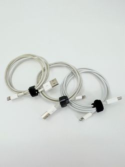Genuine Apple Lightning Cables - 1 Meter (Pack of 3) Standard USB and USB-C