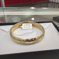 14k Solid Gold Bagel 21.8 Grams Layaway Available 10% Down If You Are Interested Please Ask For Maribel Thank You 