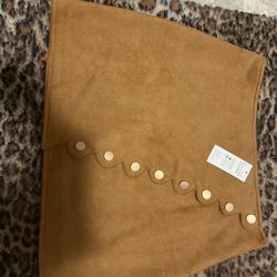 Brand New With Tags Tan Suede Cupshe Skirt 