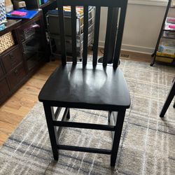 2 Black Stools W/ Backs 