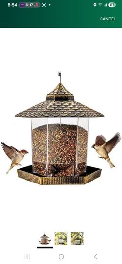 Bird Feeder Outdoor Design, Garden Wildlife Watching (Brown)