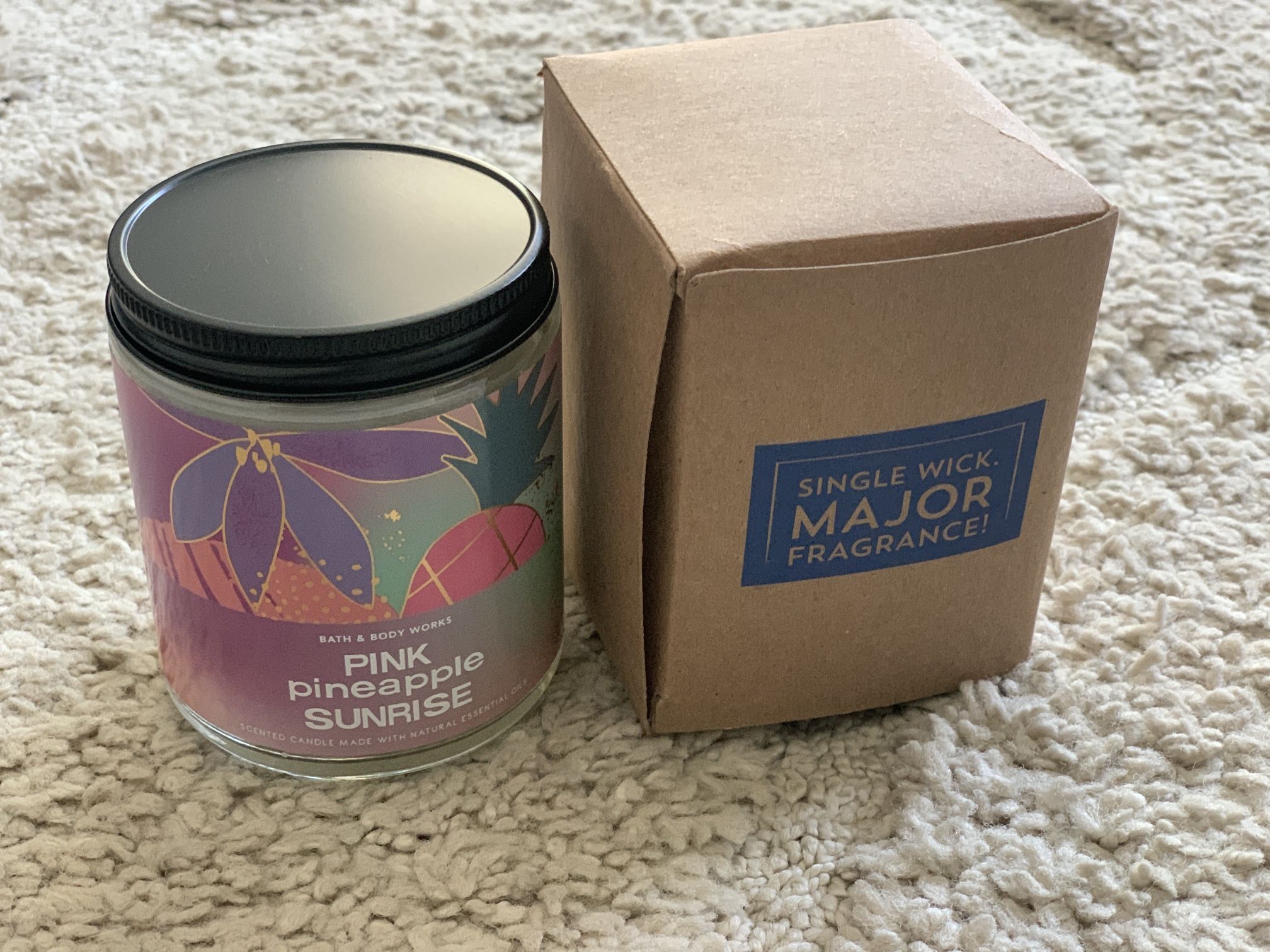New Bath and Body Works Pink Pineapple Sunrise Scented Candle Cash Only