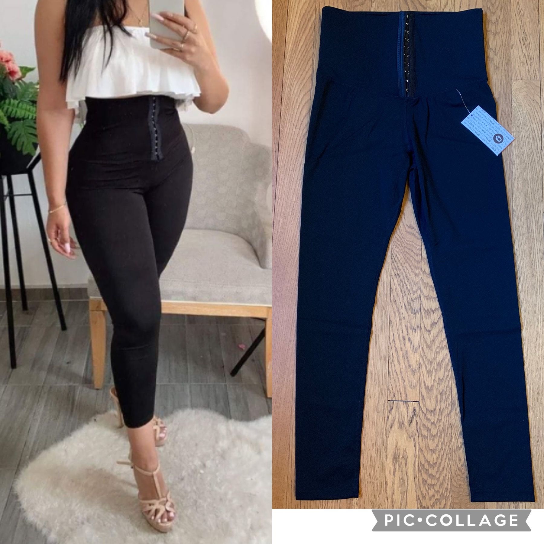 Tummy Control Waist Cincher Corset Leggings size L