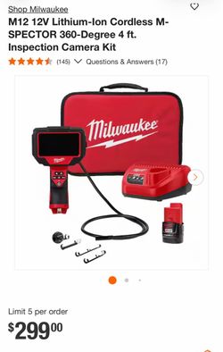 Milwaukee M12 M-SPECTOR 360 Inspection Camera Kit