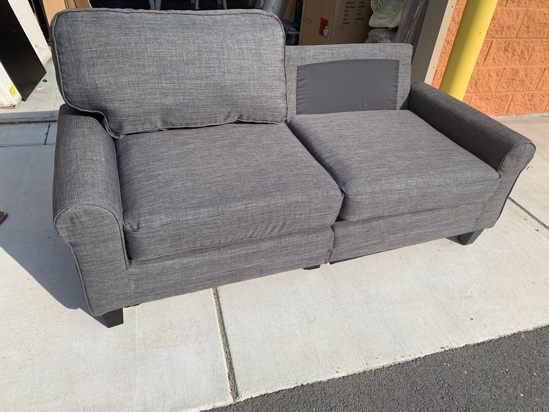 Brand New Grey Couch (missing one back pillow)