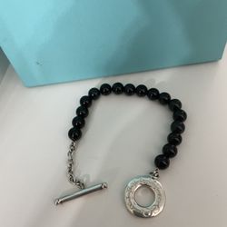 Tiffany & Co 925 Silver And Beaded Bracelet 