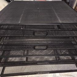 Computer Monitor Stand With Drawers, Metal Mesh Riser and Organizer for Laptops and Computer Screens or  Laptop