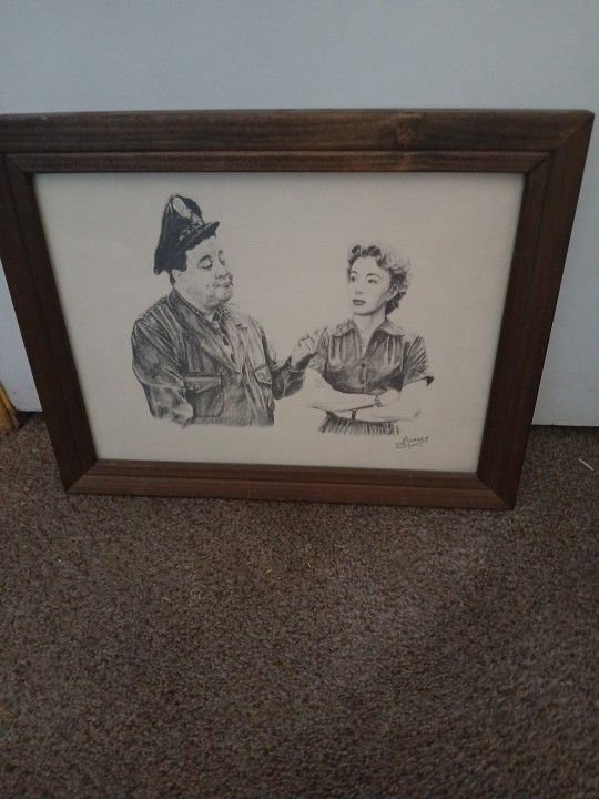 RALPH & ALICE The Honeymooners TV SHOW Characters, Vintage , Original Art Work NOW $25.00!!
