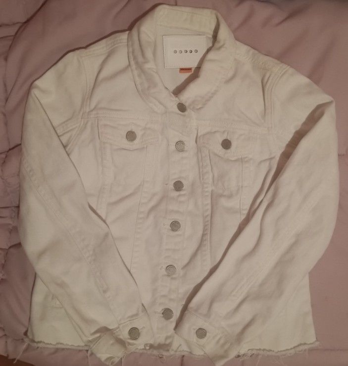 [BLANKNYC] - White Denim Jacket - Women's XL