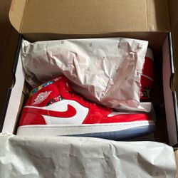 Air Jordan 1 MID SE Chile Red/White Pollen SIZE 12
