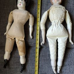 Vintage Porcelain Head Dolls 