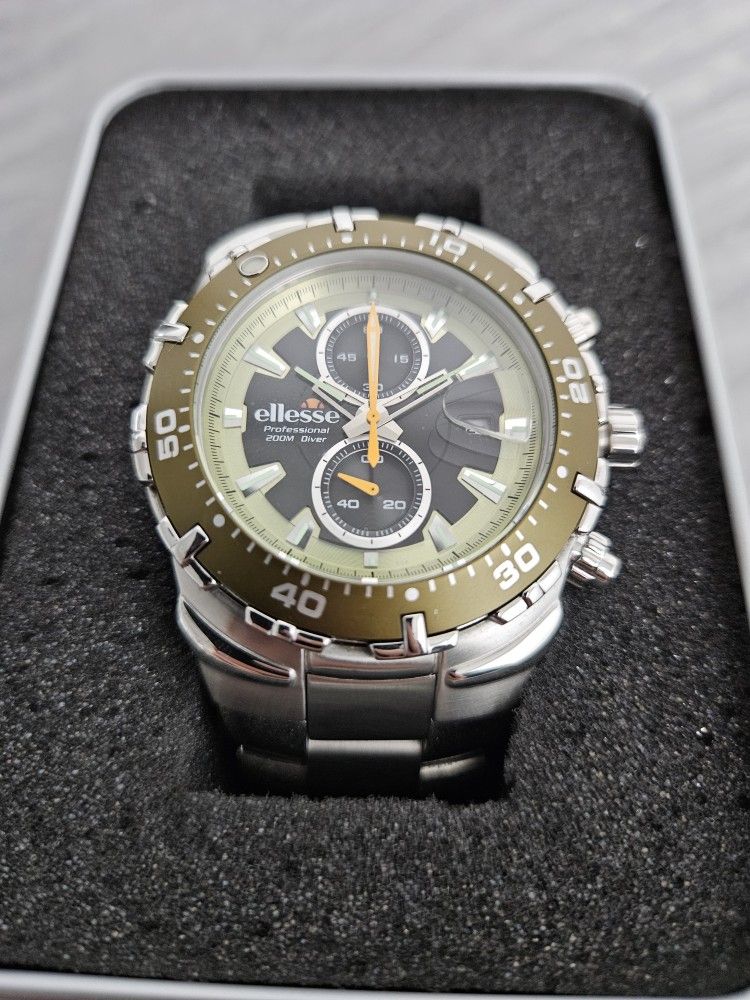 Ellesse Divers Watch - Army Green Bezel - Special Edition