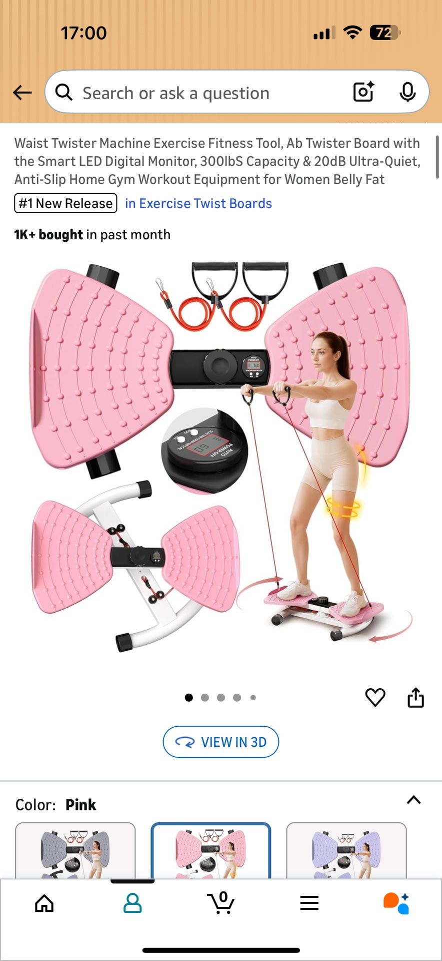 Waist Twister Machine Exercise Fitness Tool, Ab Twister Board with the Smart LED Digital Monitor, 300lbS Capacity & 20dB Ultra-Quiet, Anti-Slip Home G