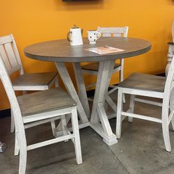 Counter Height Dining Table With 4 Chairs