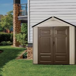 Big Maximum Junior, 3 ft. 5 in. x 7 ft. W x 8 ft. D Plastic Storage Shed, 147 sq. ft.