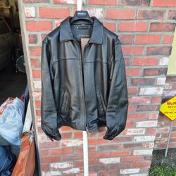 Leather Jacket Large Size 44 Fit