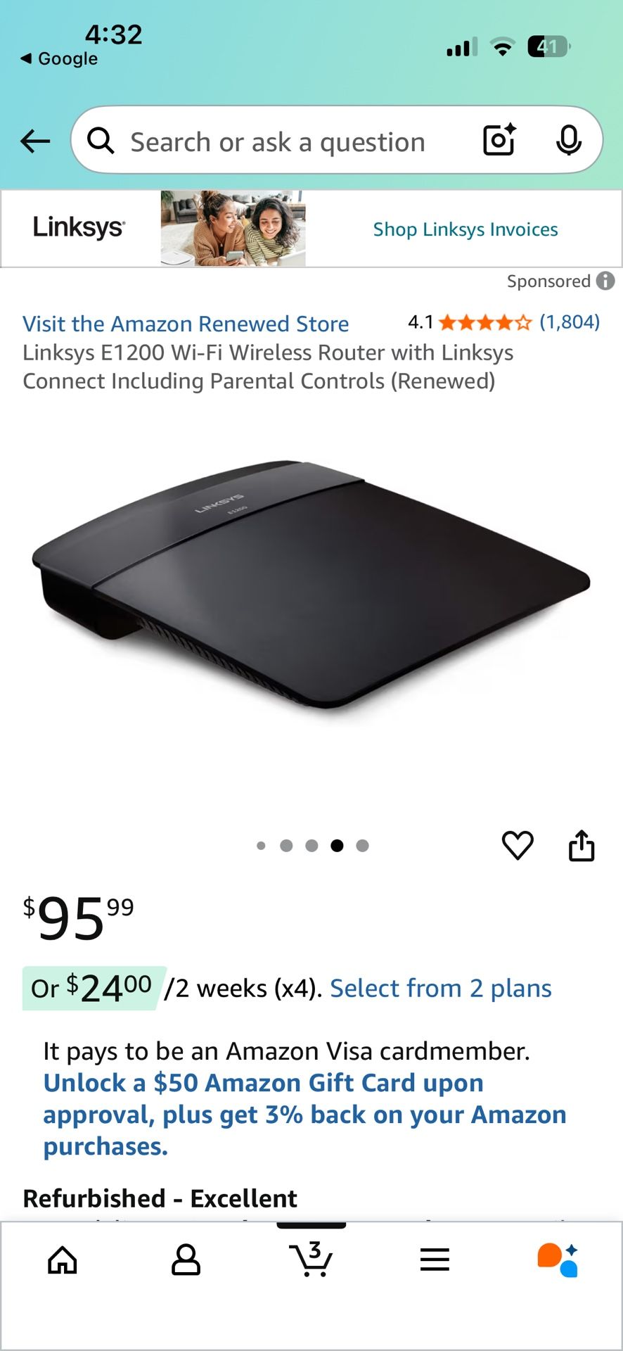 Cisco Linksys E1200 Wireless-N Router
