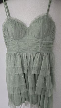 Light Green Glimmery Dress