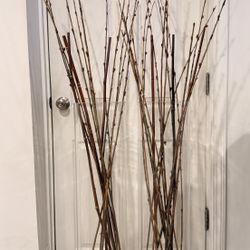 Glass Accent Vases with Decorative Branches