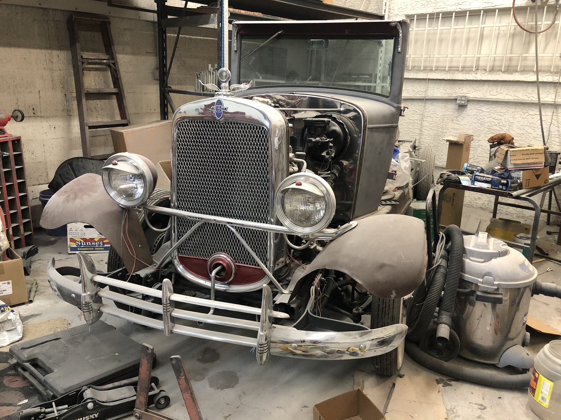 1927 Chevy. It’s sitting on an s10 chassis. Project. . Lots of new hard ...