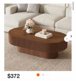 Oval Wood Coffee Table