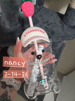 Pink Starbucks bearista cup
