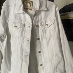 Michael Kors White Jean Jacket