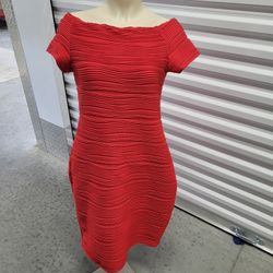 Brat Star Red Bodycon Dress Sz XL